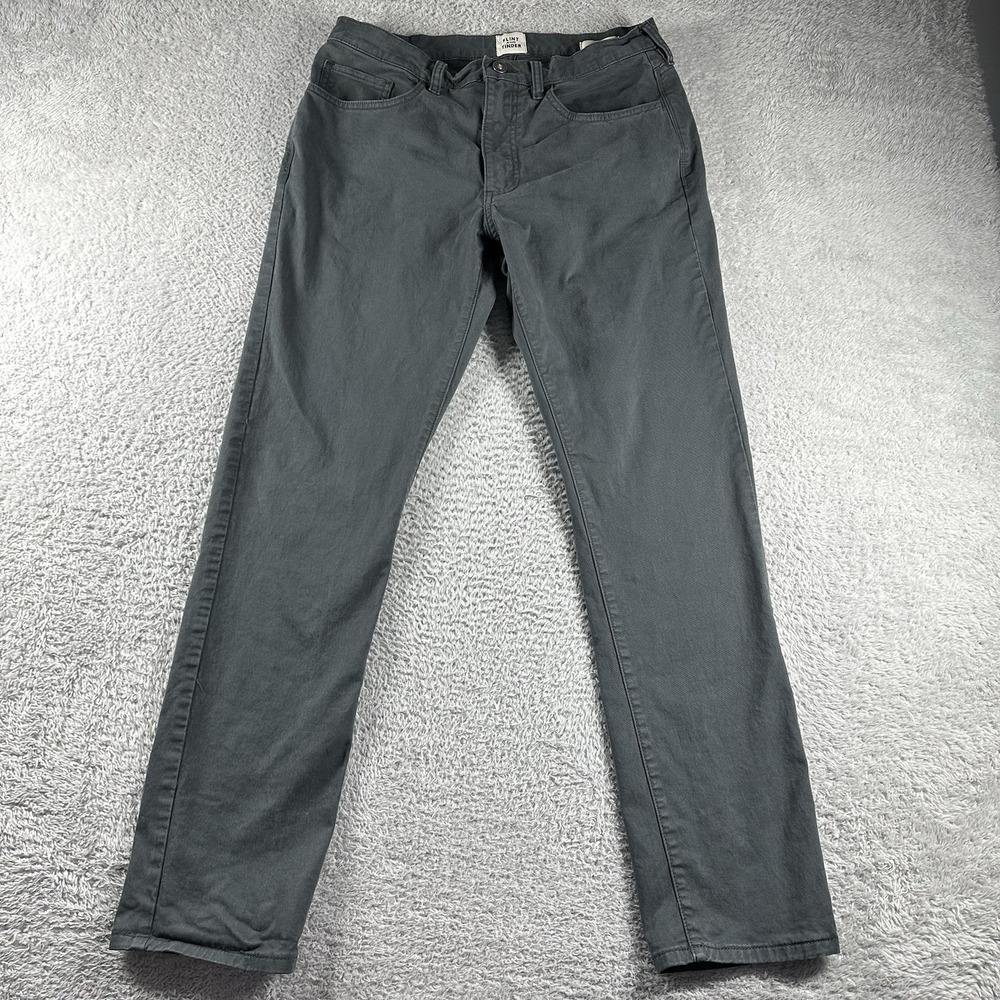 Flint & Tinder Pants Mens 31x30 Gray Slim Fit Chino‎ Khaki Huckberry Preppy
